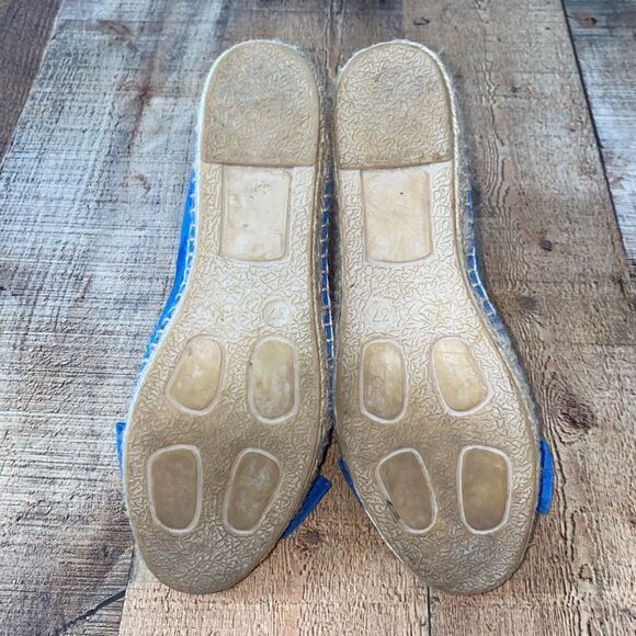 Paloma Blue Bow Suede Espadrilles Flats - Picture 4 of 12